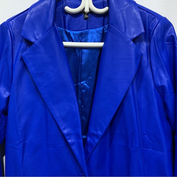 Fashion Nova Faux Leather Blazer - Picture 5 of 10